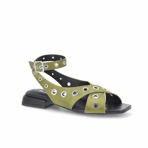 Olive Grommet Ankle-Strap Sandal - Women